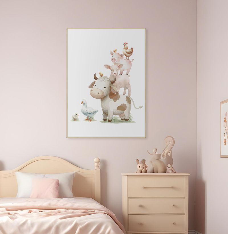 Quadro-Infantil-Fazenda-Animais---Vertical-2