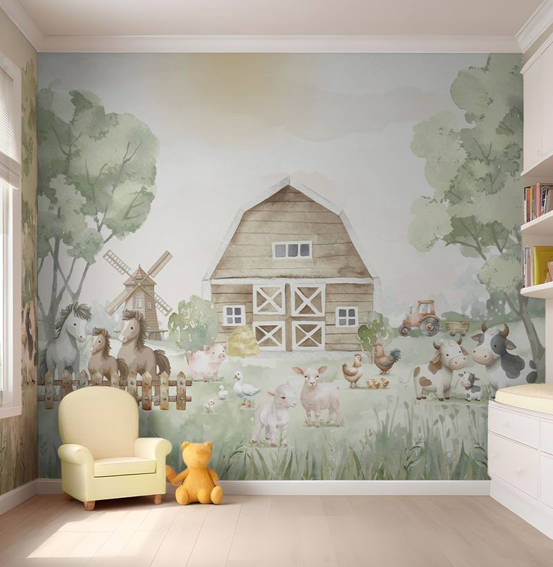 Papel-de-Parede-Infantil-Fazenda---Mural-1