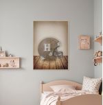 Quadro-Infantil-Capacete-de-Futebol-Americano-Bege---Vertical-2