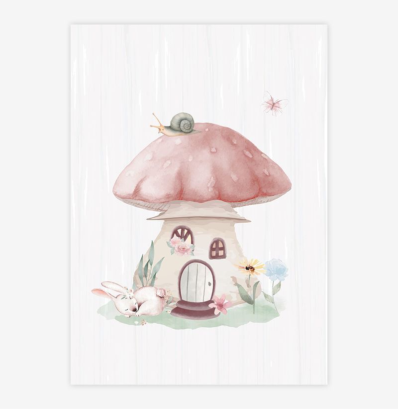 Quadro-Infantil-Casinha-de-Cogumelo-Candy---Vertical-1