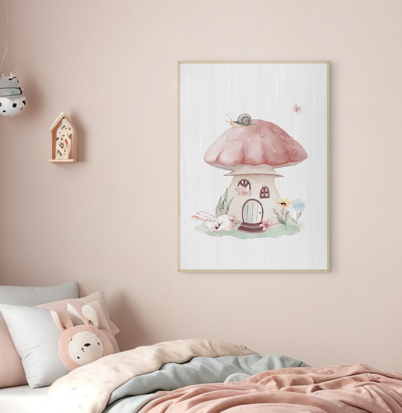 Quadro-Infantil-Casinha-de-Cogumelo-Candy---Vertical-2