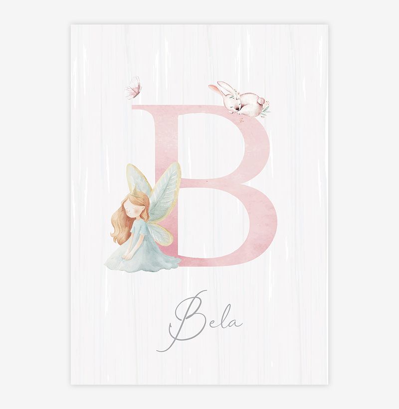Quadro-Infantil-Fada-com-Inicial-e-Nome---Vertical-1