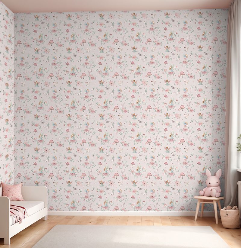 Papel-de-Parede-Fadas-e-Cogumelos-Rosa-1