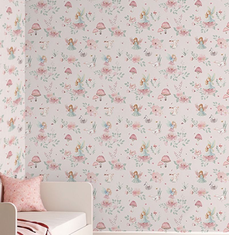 Papel-de-Parede-Fadas-e-Cogumelos-Rosa-2