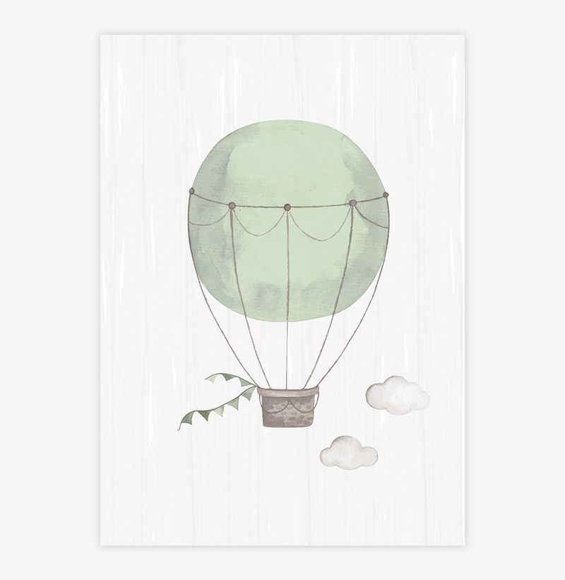 Quadro-Infantil-Balao-Aquarela-Verde---Vertical-1
