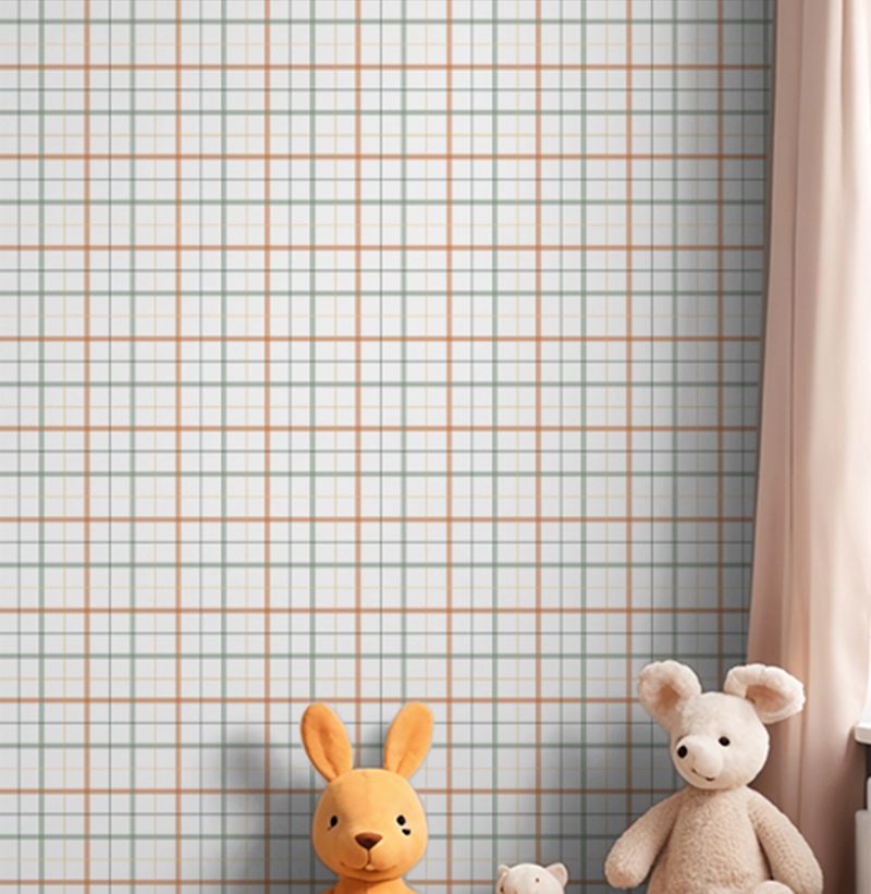 Papel-de-Parede-Infantil-Xadrez-3-Cores-Coral-2