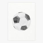 Quadro-Infantil-Bola-de-Futebol-Aquarela---Vertical-1