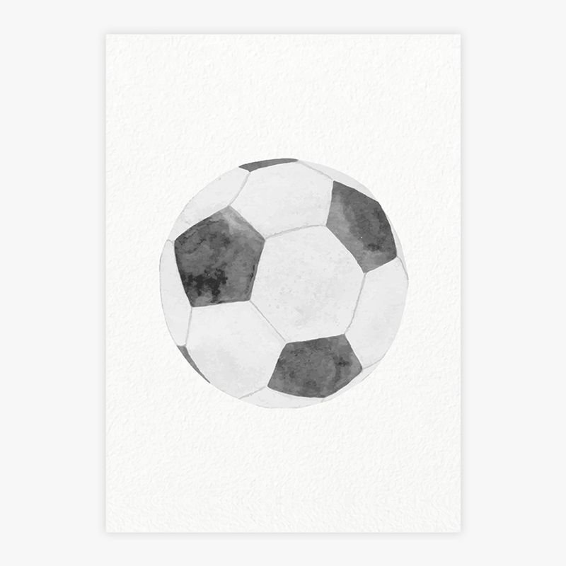 Quadro-Infantil-Bola-de-Futebol-Aquarela---Vertical-1