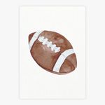 Quadro-Infantil-Bola-de-Futebol-Americano-Aquarela---Vertical-1