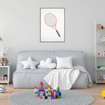 Quadro-Infantil-Raquete-Tenis-Aquarela---Vertical-2