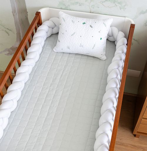 Colcha para Berço Quadradinho Chambre - Verde Mescla