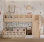 Beliche-Infantil-Montessoriana-Com-Cama-de-Casal-E-Escorregador-Fazenda---Carvalho-2
