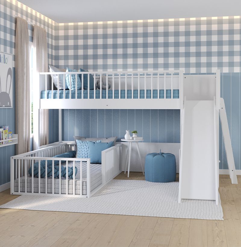 Beliche-Montessoriana-Com-Cama-de-Solteiro-Escorregador-Fazenda---Branco-2