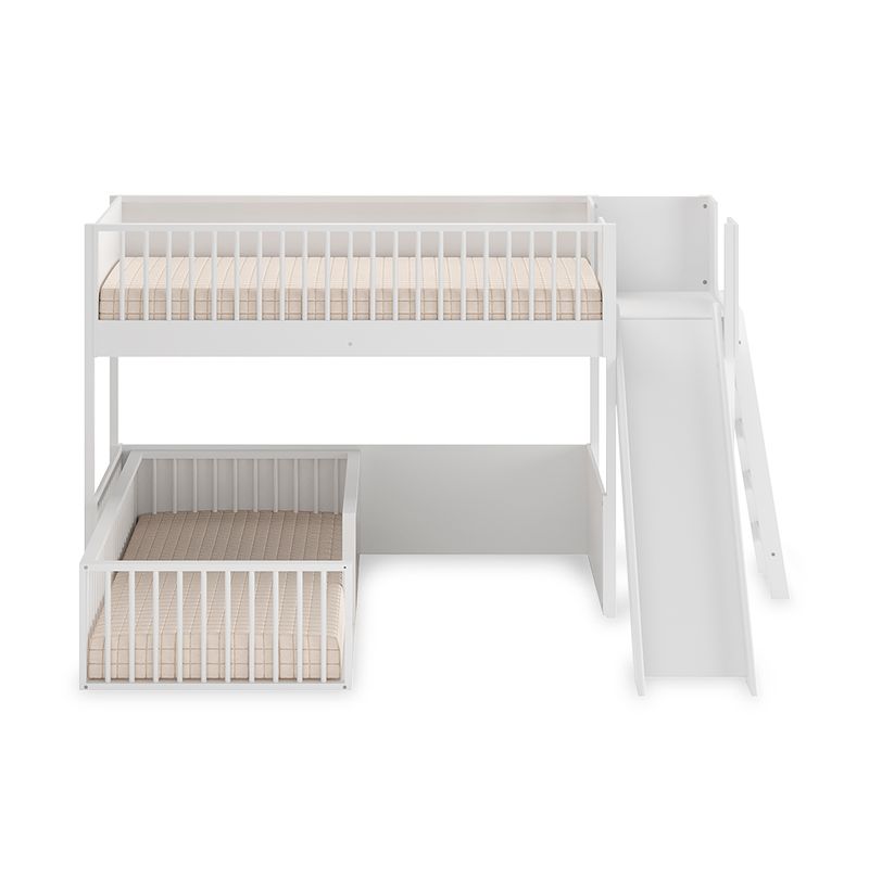 Beliche-Montessoriana-Com-Cama-de-Solteiro-Escorregador-Fazenda---Branco-6