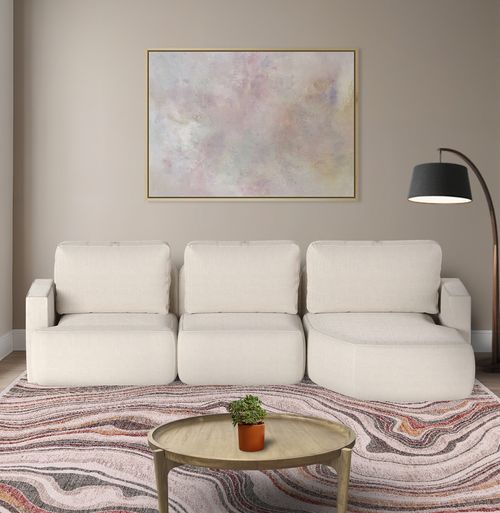 Sofá Onda Chaise Lado Direito - Cru