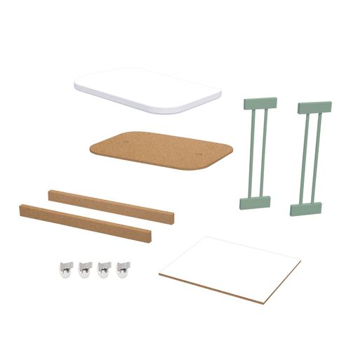 Kit de Transformação Para Mini Berço Raika - Verde Jardim