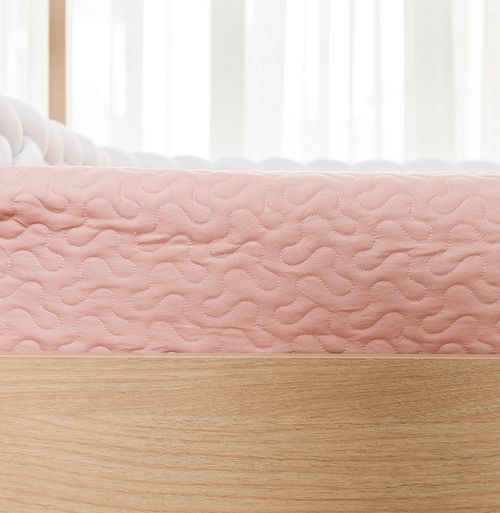 Colcha de Solteiro com Elástico Infinity - Rosa Chá