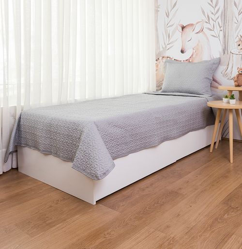 Kit Colcha Infinity 2 Peças - Cinza