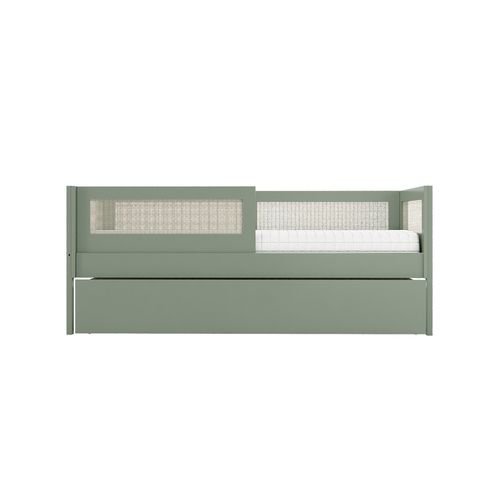 Combo Cama Sofá Haus Nature Com Palha 2 em 1 Com Auxiliar - Verde Jardim