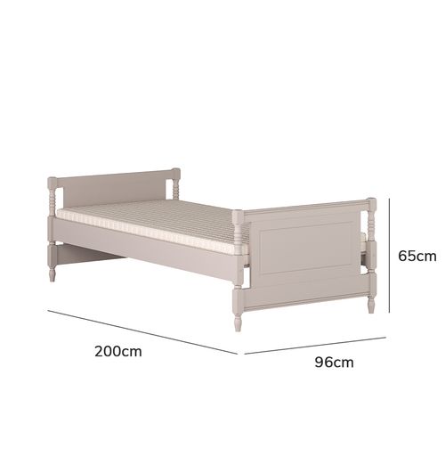 Cama Solteiro Monet - Greige