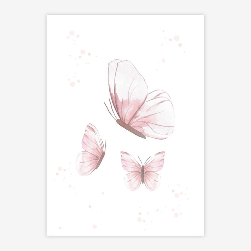 Quadro-Infantil-Jardim-Borboletas-Rosa-1