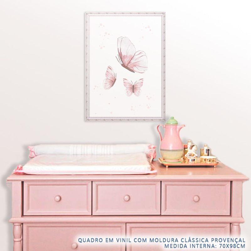 Quadro-Infantil-Jardim-Borboletas-Rosa-2