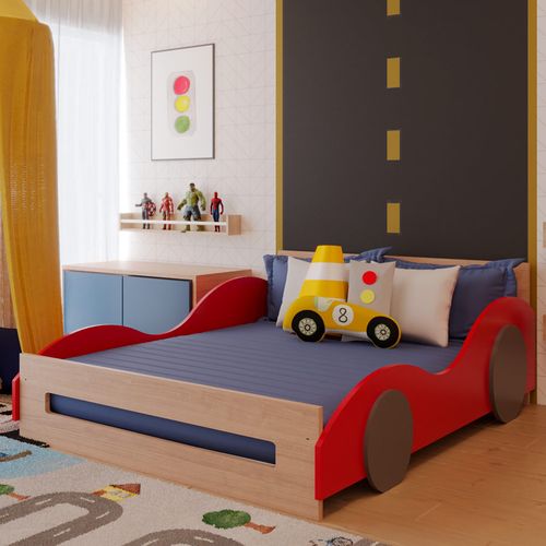 Cama Montessoriana Casal Carro - Carvalho