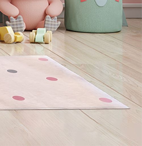 Tapete Infantil Passadeira Poá Rosa - Playmat