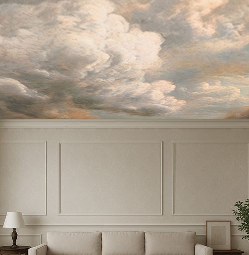 Papel de Parede Nuvens Realistas Azul - Mural