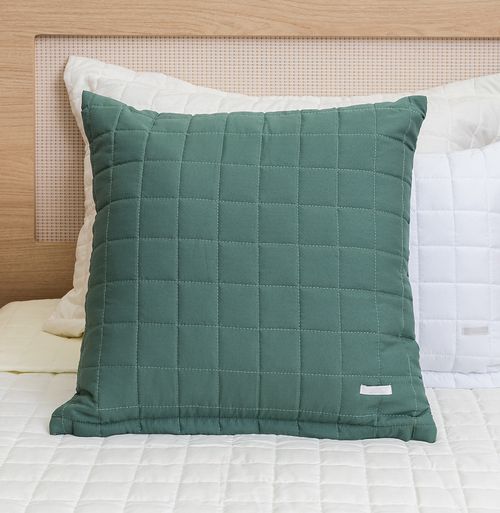 Capa de Almofada Quadradinho Verde Seco 50x50