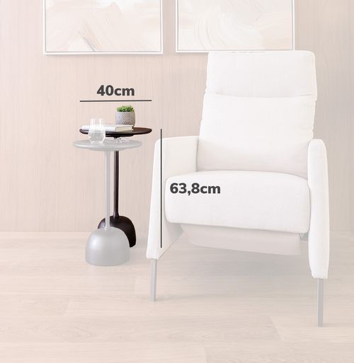 Conjunto de Mesa Lateral Órbita - Cinza Metálico