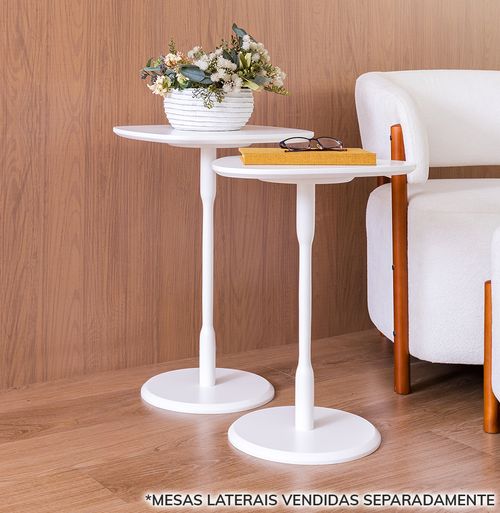 Mesa Lateral Vértice - Branco