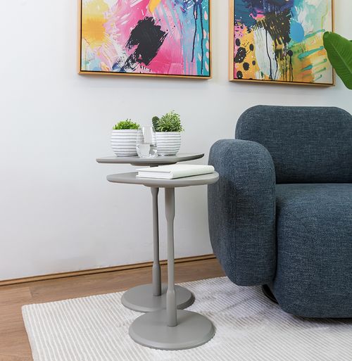 Conjunto de Mesa Lateral Vértice - Fendi
