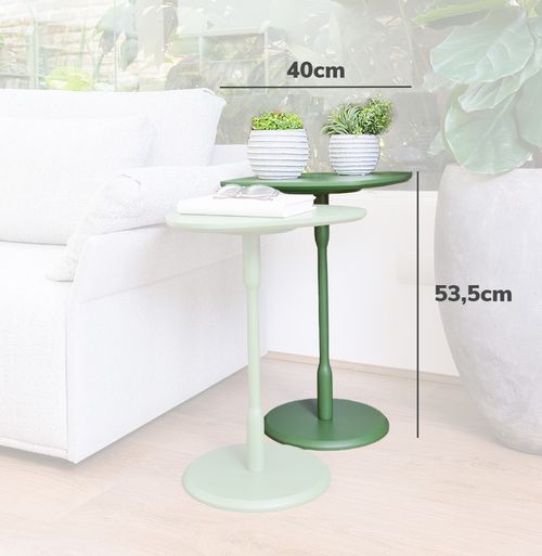 Conjunto de Mesa Lateral Vértice - Verde