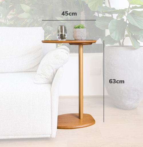 Mesa de Apoio Aura com Haste Dourada - Cinamomo