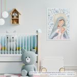 Quadro-Infantil-Nossa-Senhora-com-Flores-Azul-2