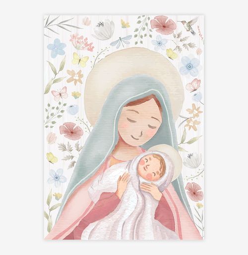 Quadro Infantil Nossa Senhora Outono Candy - Vertical