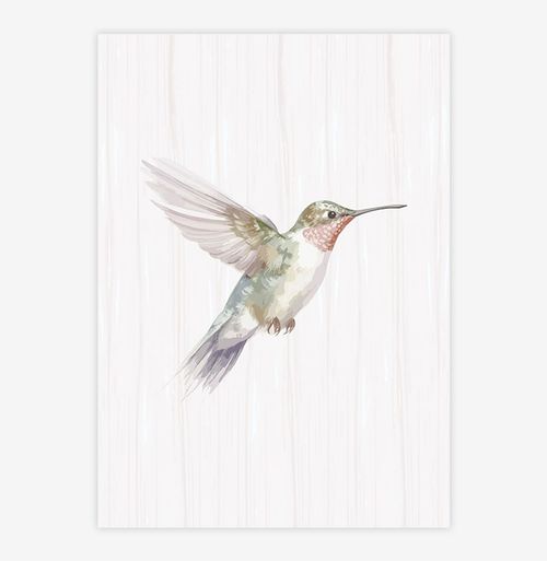 Quadro Infantil Beija Flor - Vertical