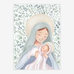 Quadro-Infantil-Nossa-Senhora-com-Folhas-Verde-1