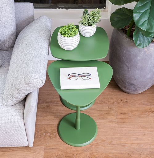 Conjunto de Mesa Lateral Vértice - Verde