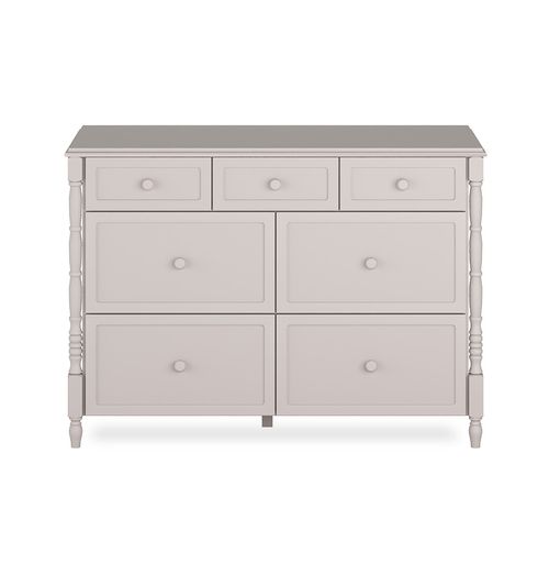 Cômoda de Bebê Monet 7 Gavetas 130cm - Greige