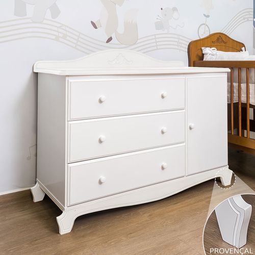 Cômoda Nóbile Branco Pronvençal com Porta