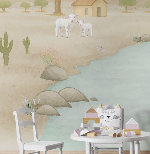 Papel de Parede Refúgio do Sertão Casas - Mural