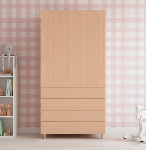 Guarda Roupa 2 em 1 Haus Nature Sem Palha - Carvalho